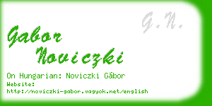 gabor noviczki business card