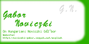 gabor noviczki business card